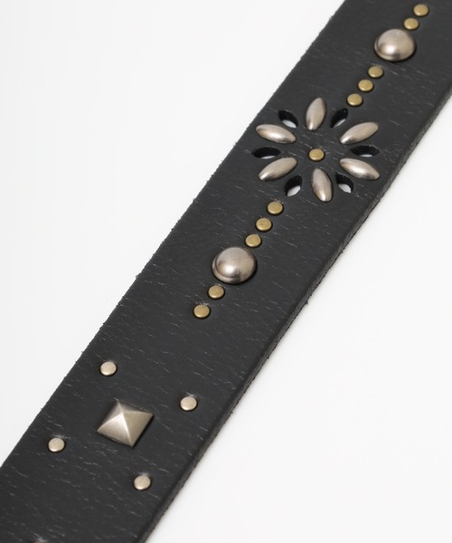 FUNALIVE（ファンアライブ）の「recurrence スタッズレザーベルト（ベルト・メンズ・ダークブラウン/ブラック/ブラック系/ダークブラウン系・FREE）」の7枚目の写真