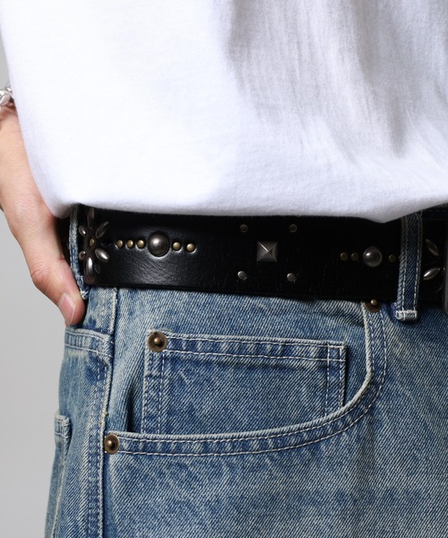 セール】recurrence スタッズレザーベルト（ベルト）｜FUNALIVE