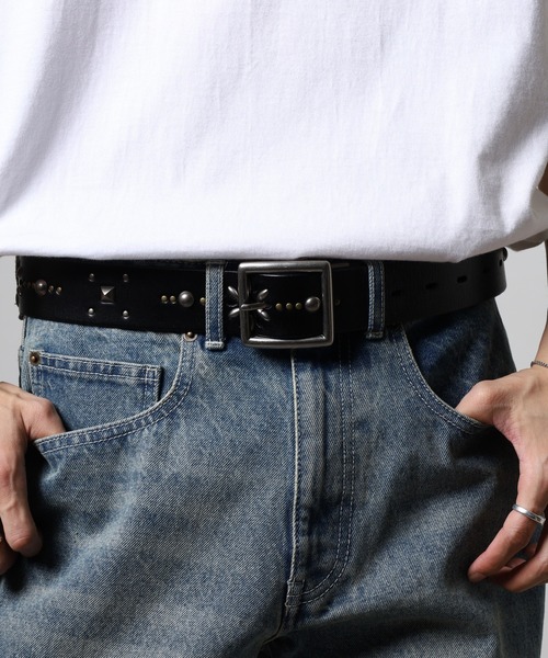 セール】recurrence スタッズレザーベルト（ベルト）｜FUNALIVE