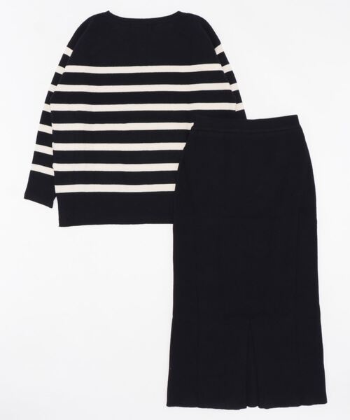 ボートネックＢＩＧニット＋リブタイトスカート