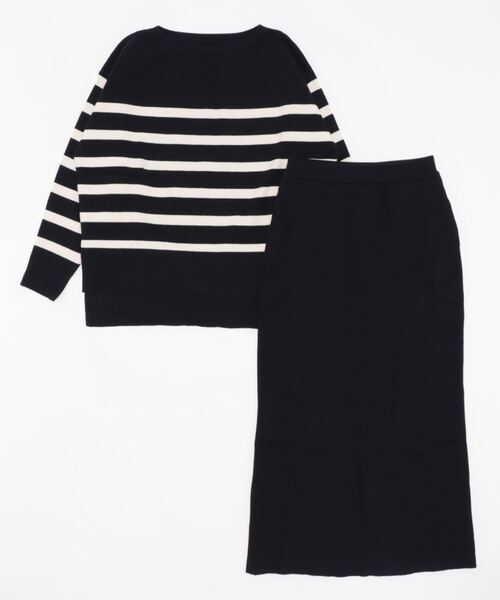 ボートネックＢＩＧニット＋リブタイトスカート