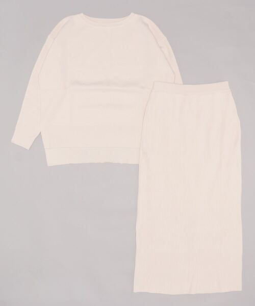 ボートネックＢＩＧニット＋リブタイトスカート