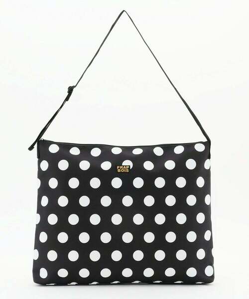 FRAPBOIS（フラボア）の「BIG SACOCHE（ショルダーバッグ・レディース・ブラック/ドット・FREE）」の2枚目の写真