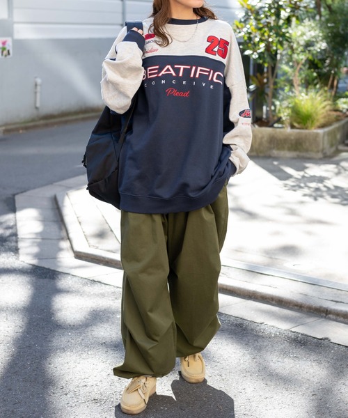 WEGO(ウィゴー)の「WEGO/レーシング刺繍スウェット(スウェット・レディース・ネイビー/パープル・FREE)」の8枚目の写真