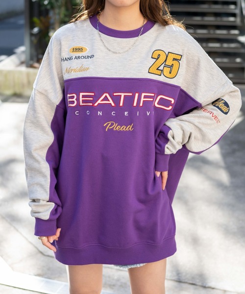 WEGO(ウィゴー)の「WEGO/レーシング刺繍スウェット(スウェット・レディース・ネイビー/パープル・FREE)」の11枚目の写真