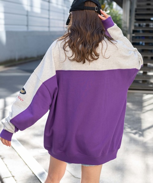 WEGO(ウィゴー)の「WEGO/レーシング刺繍スウェット(スウェット・レディース・ネイビー/パープル・FREE)」の12枚目の写真