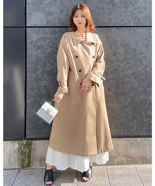 N.（N. Natural Beauty Basic）（エヌエヌナチュラルビューティーベーシック）の「【S Size Line】◆オーバーサイズツイルトレンチコート（トレンチコート・レディース・ベージュ/カーキ・SMALL/MEDIUM）」の17枚目の写真