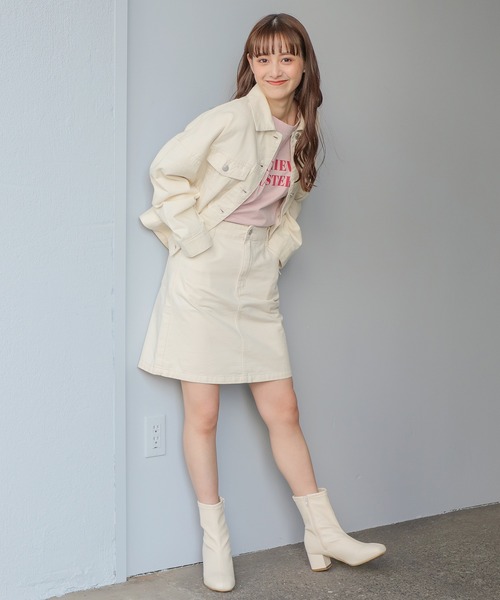 Honeys(ハニーズ)の「ミニスカート(デニムスカート・レディース・インディゴブルー/グリーン/ライトインディゴブルー/アイボリー/ブラック・M/L/SS/S)」の10枚目の写真