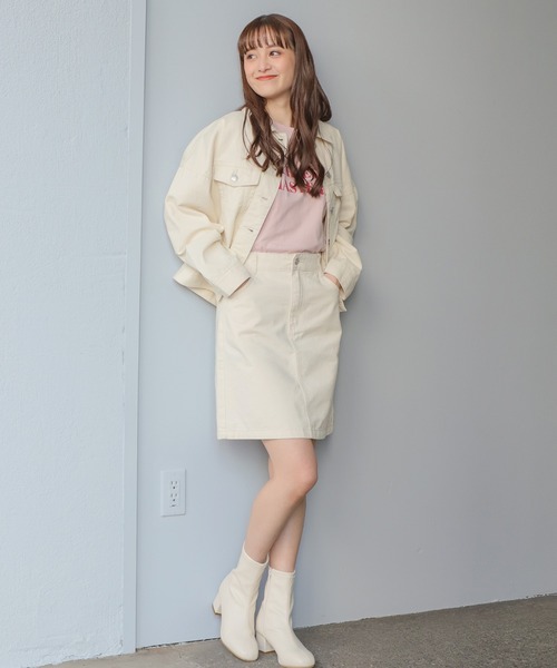 Honeys(ハニーズ)の「ミニスカート(デニムスカート・レディース・インディゴブルー/グリーン/ライトインディゴブルー/アイボリー/ブラック・M/L/SS/S)」の6枚目の写真