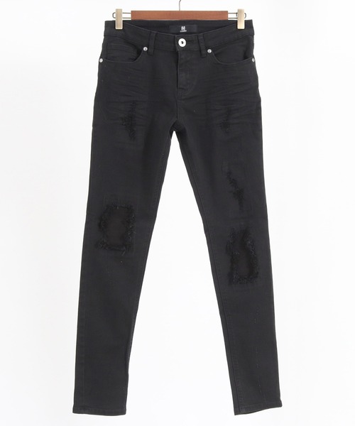 CAMBIO（カンビオ）の「mp10756-クラッシュスキニーデニムパンツ（デニムパンツ・メンズ・ホワイト/ブラック・L/LL/M）」の7枚目の写真