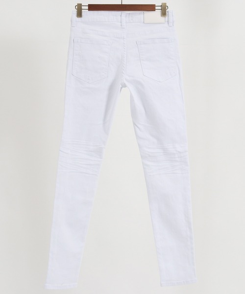 CAMBIO（カンビオ）の「mp10756-クラッシュスキニーデニムパンツ（デニムパンツ・メンズ・ホワイト/ブラック・L/LL/M）」の10枚目の写真