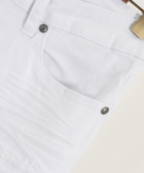 CAMBIO（カンビオ）の「mp10756-クラッシュスキニーデニムパンツ（デニムパンツ・メンズ・ホワイト/ブラック・L/LL/M）」の12枚目の写真