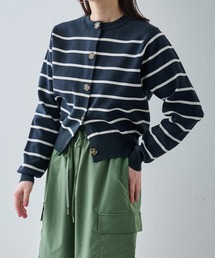 COLONY 2139 | エステルヤーンボーダークロップドカーディガン(カーディガン/ボレロ)