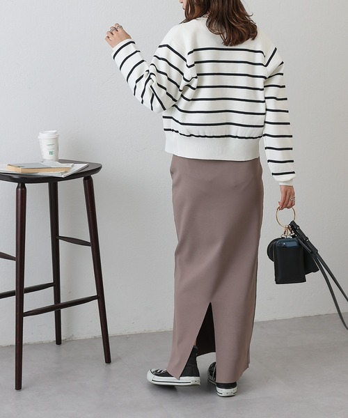 COLONY 2139（コロニートゥーワンスリーナイン）の「エステルヤーンボーダークロップドカーディガン（カーディガン/ボレロ・レディース・ホワイト/ホワイト系その他/ネイビー/ベージュ・FREE）」の11枚目の写真