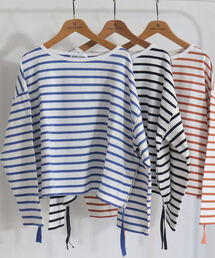 fredy emue | ボーダーサイドジッププルオーバーカットソー(Tシャツ/カットソー)