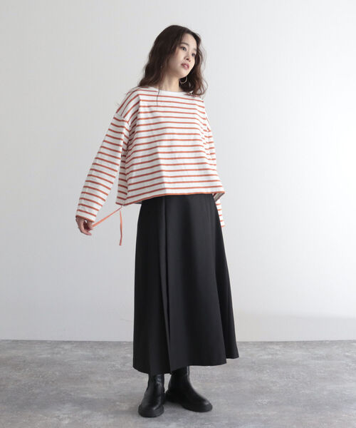 fredy emue（フレディエミュ）の「ボーダーサイドジッププルオーバーカットソー（Tシャツ/カットソー・レディース・ブルー系その他/ブルー系その他7/オレンジ系その他・38）」の10枚目の写真