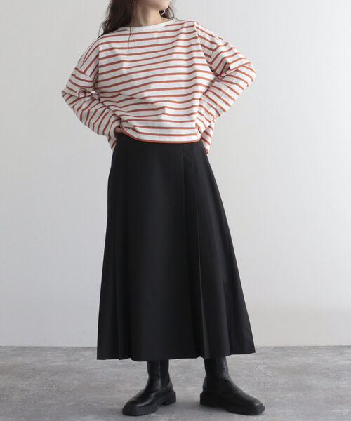 fredy emue（フレディエミュ）の「ボーダーサイドジッププルオーバーカットソー（Tシャツ/カットソー・レディース・ブルー系その他/ブルー系その他7/オレンジ系その他・38）」の11枚目の写真