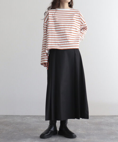 fredy emue（フレディエミュ）の「ボーダーサイドジッププルオーバーカットソー（Tシャツ/カットソー・レディース・ブルー系その他/ブルー系その他7/オレンジ系その他・38）」の12枚目の写真