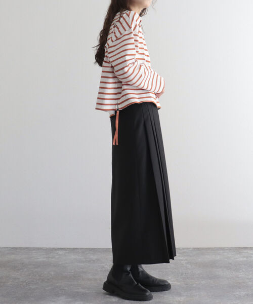 fredy emue（フレディエミュ）の「ボーダーサイドジッププルオーバーカットソー（Tシャツ/カットソー・レディース・ブルー系その他/ブルー系その他7/オレンジ系その他・38）」の13枚目の写真