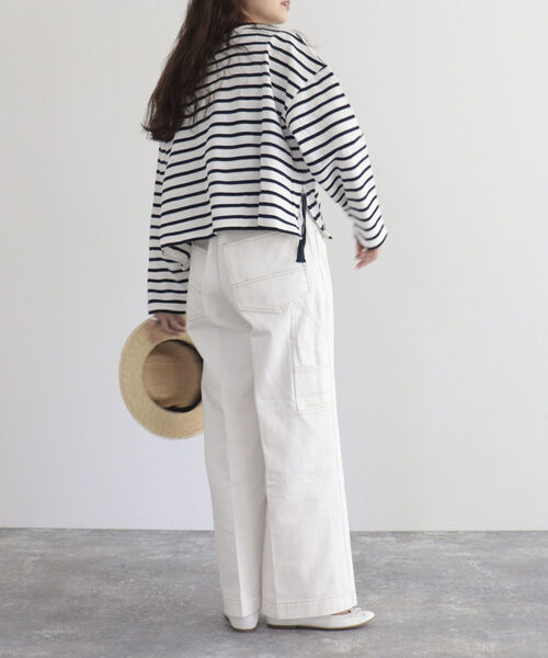 fredy emue（フレディエミュ）の「ボーダーサイドジッププルオーバーカットソー（Tシャツ/カットソー・レディース・ブルー系その他/ブルー系その他7/オレンジ系その他・38）」の20枚目の写真