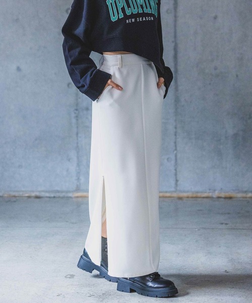 PAGEBOY(ページボーイ)の「モアラクフィットタイトスカート(スカート・レディース・オフホワイト/カーキ/ブラック/チャコールグレー/オレンジ系その他・S/M/L)」の12枚目の写真