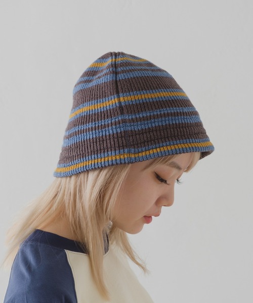 WHIMSIC（ウィムジック）の「【UNISEX】ニットメトロハット（ハット・メンズ・ブルー/ブラック系その他/ブラック/ホワイト/ベージュ・FREE）」の5枚目の写真