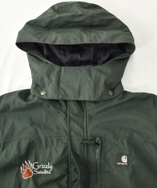 Carhartt（カーハート）の「【ヴィンテージ古着】90~00s Carhartt / カーハート フルジップ ナイロンワークジャケット（ナイロンジャケット・メンズ・カーキ・LARGE）」の3枚目の写真