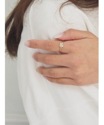 mille blanc（ミルブラン）の「【ニッケルフリー】ビジューリング 日本製（リング）」