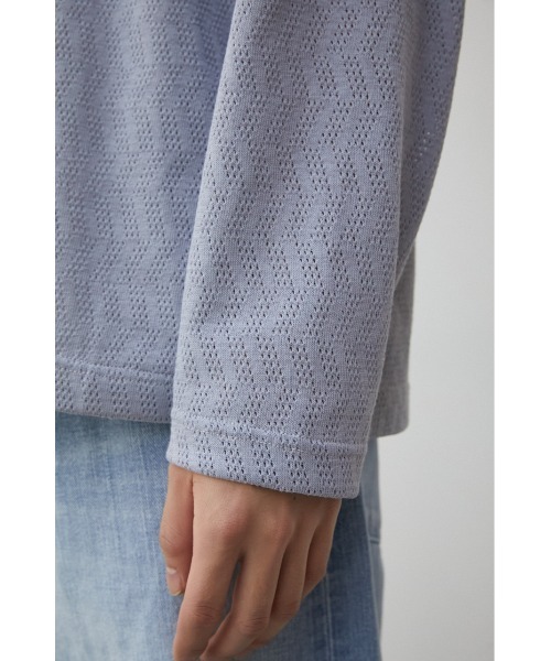 AZUL by moussy（アズールバイマウジー）の「SHEER CUT TOPPER/シアーカットトッパー（カーディガン/ボレロ・メンズ・ライトグレー/ブラック・MEDIUM/LARGE）」の15枚目の写真