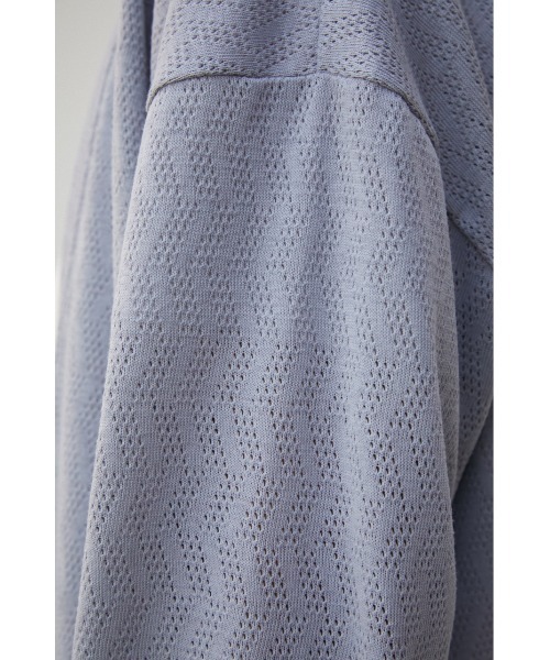 AZUL by moussy（アズールバイマウジー）の「SHEER CUT TOPPER/シアーカットトッパー（カーディガン/ボレロ・メンズ・ライトグレー/ブラック・MEDIUM/LARGE）」の18枚目の写真