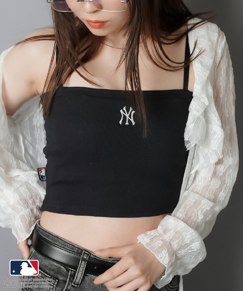 MLB(メジャーリーグベースボール)の「【MLB/メジャーリーグベースボール】カップ付きベアトップキャミソール(キャミソール・レディース・ダークグリーン/ホワイト×ブルー/ホワイト×ブラック/ブラック/オートミール/グレー・ONESIZE)」の21枚目の写真