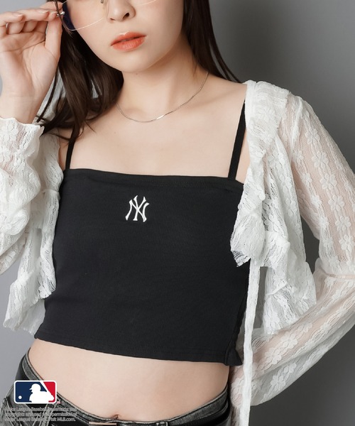 MLB(メジャーリーグベースボール)の「【MLB/メジャーリーグベースボール】カップ付きベアトップキャミソール(キャミソール・レディース・ダークグリーン/ホワイト×ブルー/ホワイト×ブラック/ブラック/オートミール/グレー・ONESIZE)」の20枚目の写真