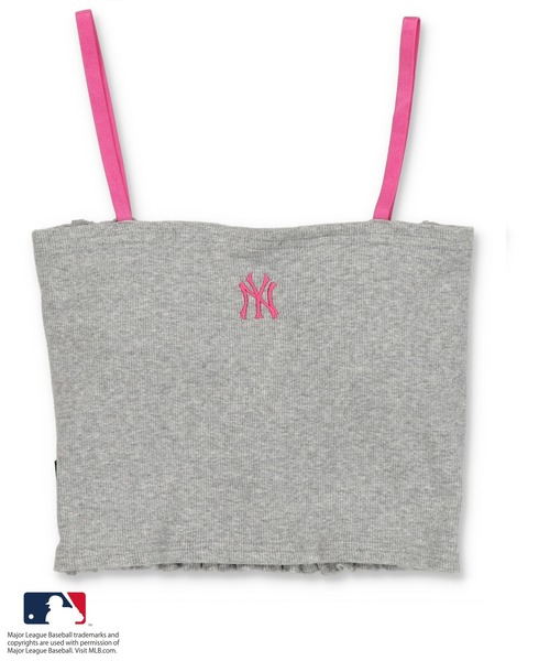 MLB(メジャーリーグベースボール)の「【MLB/メジャーリーグベースボール】カップ付きベアトップキャミソール(キャミソール・レディース・ダークグリーン/ホワイト×ブルー/ホワイト×ブラック/ブラック/オートミール/グレー・ONESIZE)」の7枚目の写真