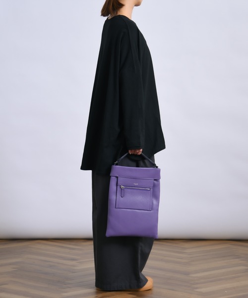 folka（フォルカ）の「3- 綿100% 裾ラウンド サイドスリット ワイド ロング Tシャツ（Tシャツ/カットソー・レディース・グレイッシュベージュ/ブラック/ナチュラル/モカ・ONE SIZE）」の18枚目の写真