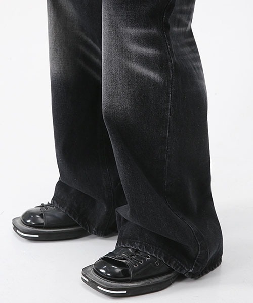 WESTBOY(ウエストボーイ)の「ルーズバギーウォッシュドデニムパンツ/セミワイドデニムパンツWO23S2PT06【WB ORIGINALS】(デニムパンツ・メンズ・ブラック・L/M/S/XL)」の7枚目の写真