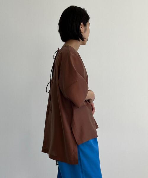 CITEN(シテン)の「<CITEN>フォルムスリーブ ルーズ ブラウス(シャツ/ブラウス・レディース・ホワイト/ブラック/ダークブラウン・FREE)」の11枚目の写真