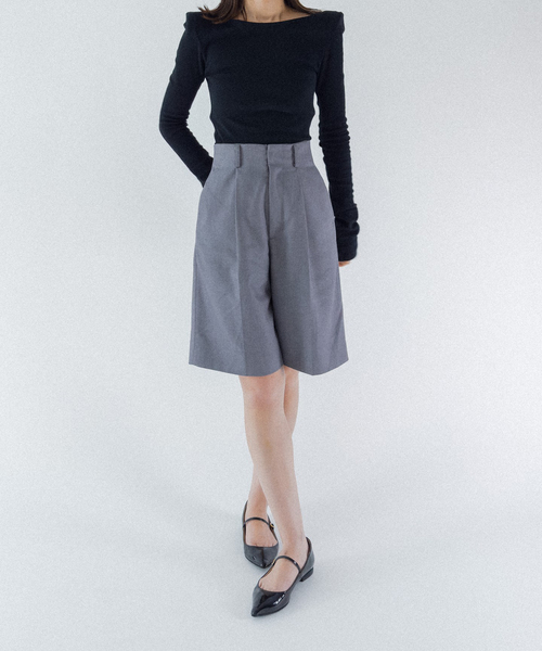 Charles Chaton（シャルルシャトン）の「classic half pants（その他パンツ・レディース・ブラック/ライトグレー・36/34）」の4枚目の写真