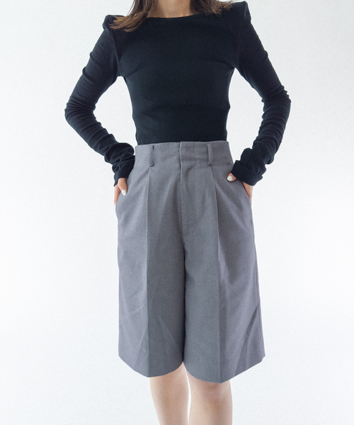 Charles Chaton（シャルルシャトン）の「classic half pants（その他パンツ・レディース・ブラック/ライトグレー・36/34）」の9枚目の写真