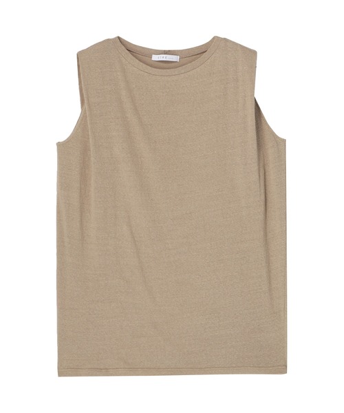 ETRE TOKYO(エトレトウキョウ)の「【ZOZO限定カラー】ショルダータックネップトップス(Tシャツ/カットソー・レディース・チャコール/ベージュ/ホワイト・FREE)」の14枚目の写真