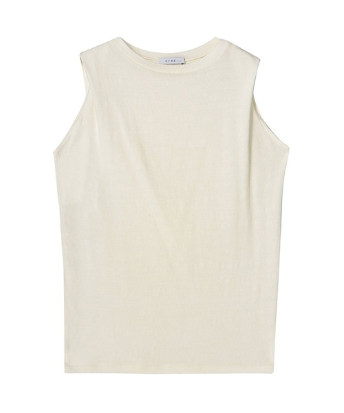 ETRE TOKYO(エトレトウキョウ)の「【ZOZO限定カラー】ショルダータックネップトップス(Tシャツ/カットソー・レディース・チャコール/ベージュ/ホワイト・FREE)」の16枚目の写真