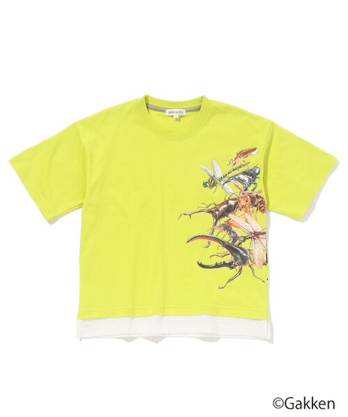 SHOO・LA・RUE（シューラルー）の「◆【最強王図鑑×SHOO・LA・RUE】裾レイヤードTシャツ（Tシャツ/カットソー・キッズ・パープル系/グレー/ブラック/イエロー・14/11/13/12）」の6枚目の写真