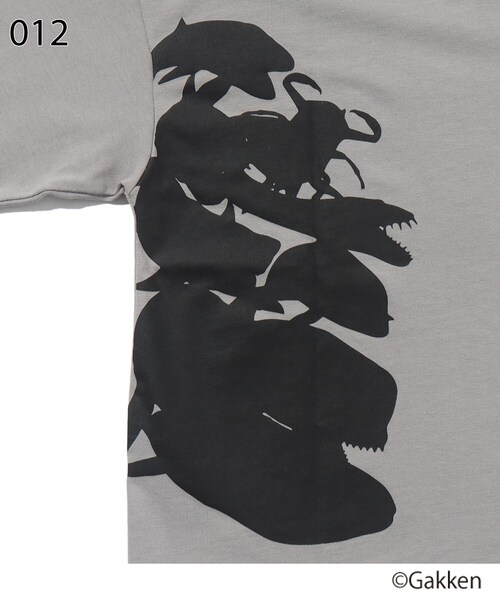 SHOO・LA・RUE（シューラルー）の「◆【最強王図鑑×SHOO・LA・RUE】裾レイヤードTシャツ（Tシャツ/カットソー・キッズ・パープル系/グレー/ブラック/イエロー・14/11/13/12）」の13枚目の写真