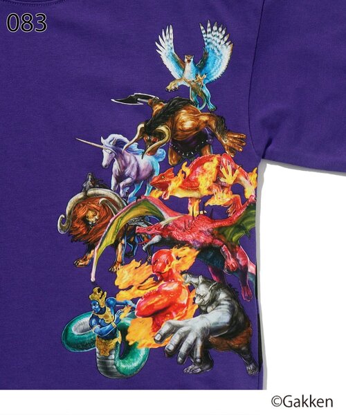 SHOO・LA・RUE（シューラルー）の「◆【最強王図鑑×SHOO・LA・RUE】裾レイヤードTシャツ（Tシャツ/カットソー・キッズ・パープル系/グレー/ブラック/イエロー・14/11/13/12）」の18枚目の写真