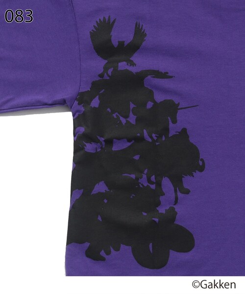 SHOO・LA・RUE（シューラルー）の「◆【最強王図鑑×SHOO・LA・RUE】裾レイヤードTシャツ（Tシャツ/カットソー・キッズ・パープル系/グレー/ブラック/イエロー・14/11/13/12）」の19枚目の写真