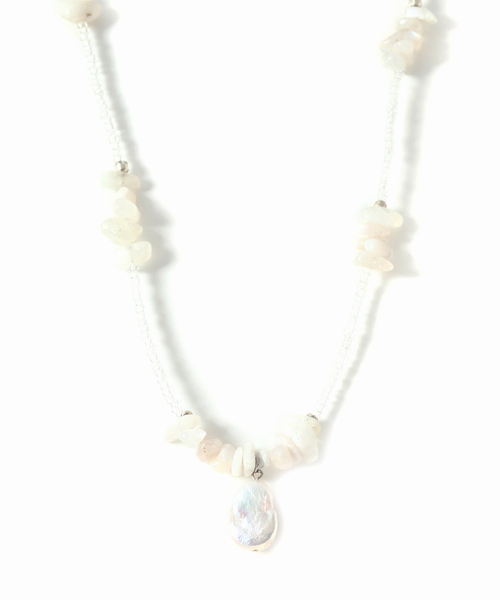 Casselini（キャセリーニ）の「別注【Casselini/キャセリーニ】サザレネックレス（ネックレス・レディース・ブルー/ブラック系その他/ホワイト・FREE）」の7枚目の写真