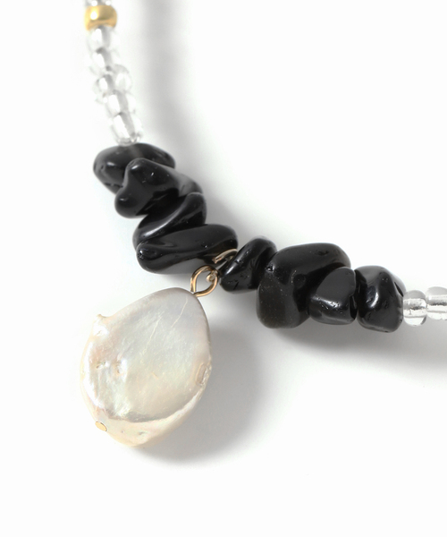 Casselini（キャセリーニ）の「別注【Casselini/キャセリーニ】サザレネックレス（ネックレス・レディース・ブルー/ブラック系その他/ホワイト・FREE）」の9枚目の写真