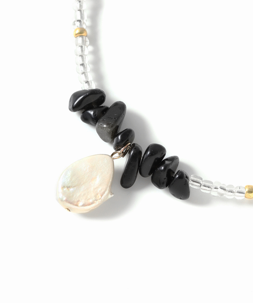 Casselini（キャセリーニ）の「別注【Casselini/キャセリーニ】サザレネックレス（ネックレス・レディース・ブルー/ブラック系その他/ホワイト・FREE）」の11枚目の写真