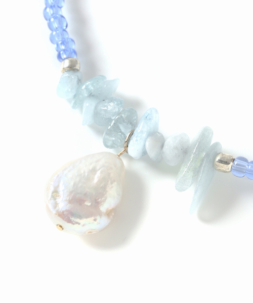 Casselini（キャセリーニ）の「別注【Casselini/キャセリーニ】サザレネックレス（ネックレス・レディース・ブルー/ブラック系その他/ホワイト・FREE）」の16枚目の写真