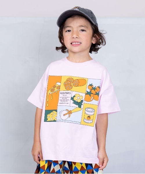 Life Support Products（ライフサポートプロダクツ）の「半袖プリントTee(80～150cm)（Tシャツ/カットソー・キッズ・チャコール/モカ/ダークブルー/マスタード/オレンジ/モスグリーン/ライトピンク/アイボリー/ブルー/オフホワイト・80/90/95/100/110/120/130/140/150）」の9枚目の写真