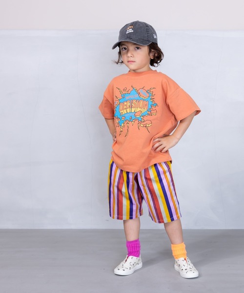 Life Support Products（ライフサポートプロダクツ）の「半袖プリントTee(80～150cm)（Tシャツ/カットソー・キッズ・チャコール/モカ/ダークブルー/マスタード/オレンジ/モスグリーン/ライトピンク/アイボリー/ブルー/オフホワイト・80/90/95/100/110/120/130/140/150）」の16枚目の写真